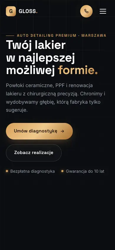 Podgląd strony Gloss