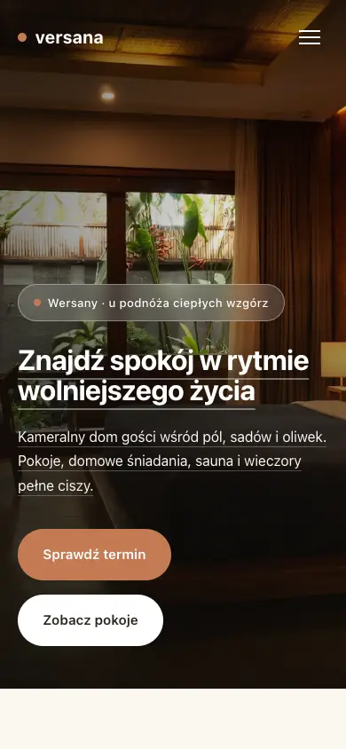 Podgląd strony Versana
